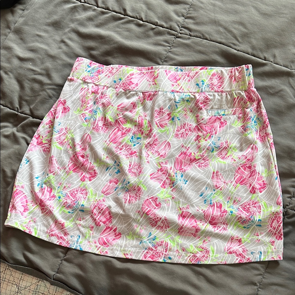 Pebble Beach Pink and Green Floral Skort